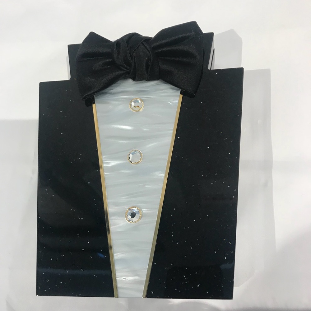 Charlotte Olympia ‘Date Night’ Tuxedo Perspex Bag
